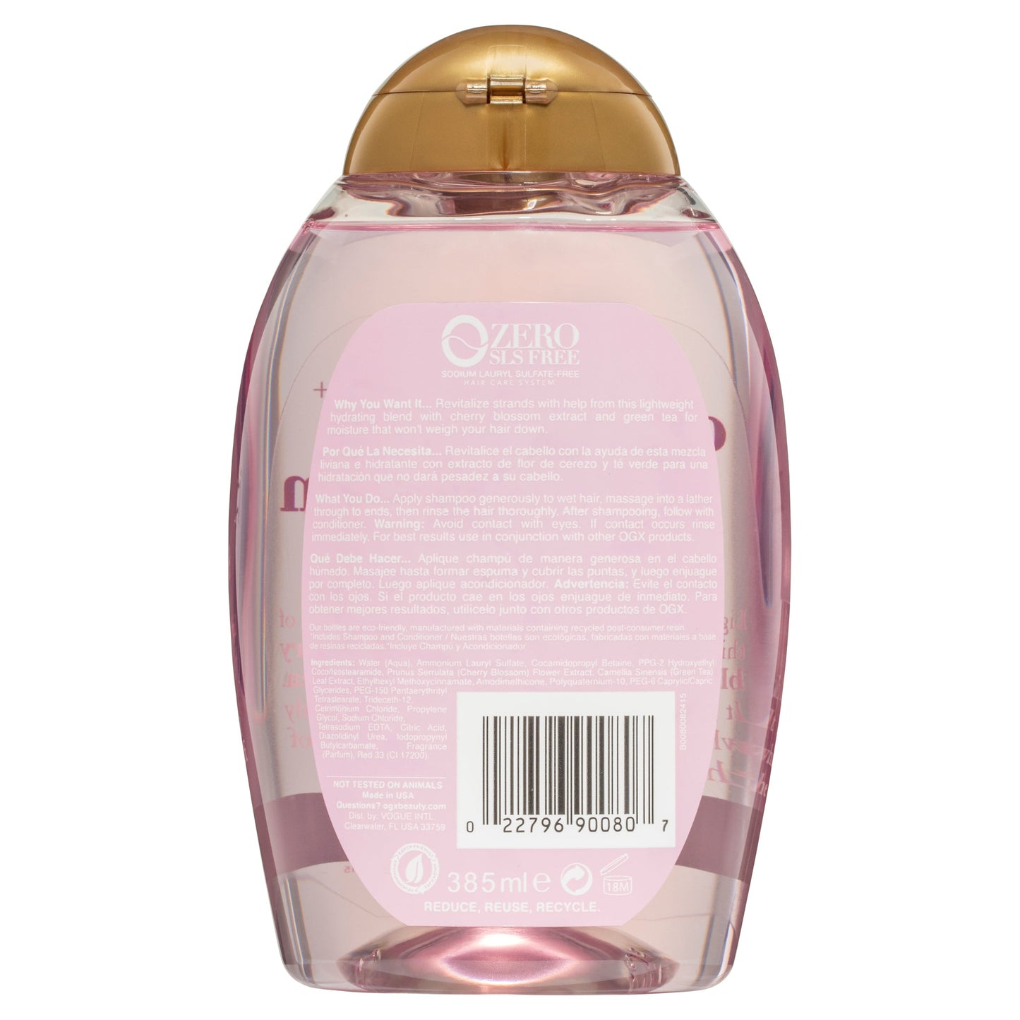 OGX Heavenly Hydration Cherry Blossom Shampoo 385ml