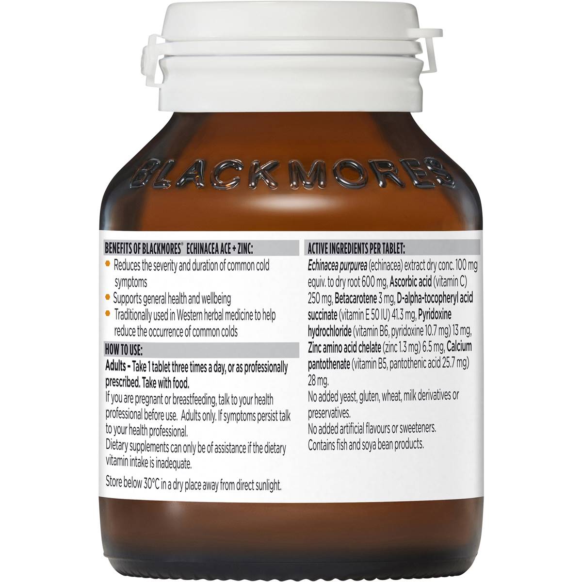 Blackmores Echinacea Ace + Zinc 60 Tablets
