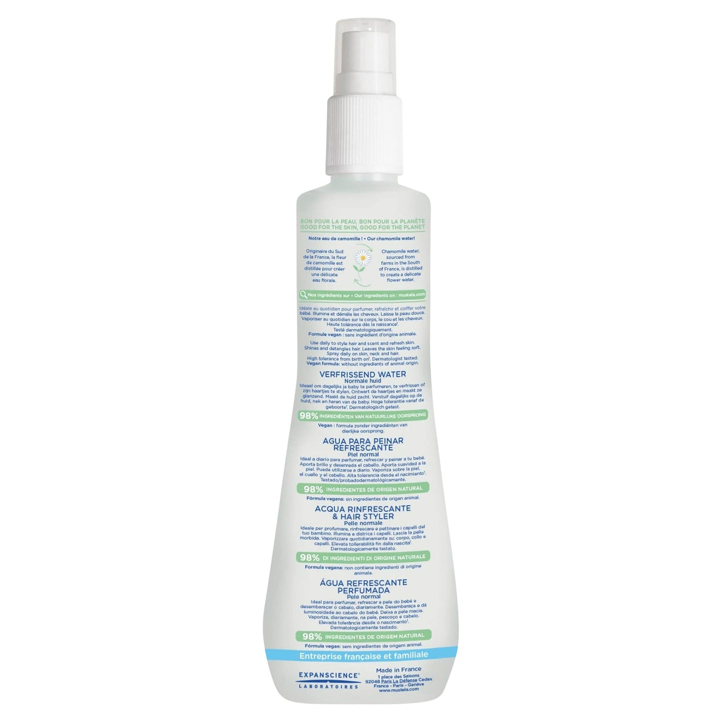 Mustela Skin Freshener Spray & Hair Styler For Normal Skin 200ml