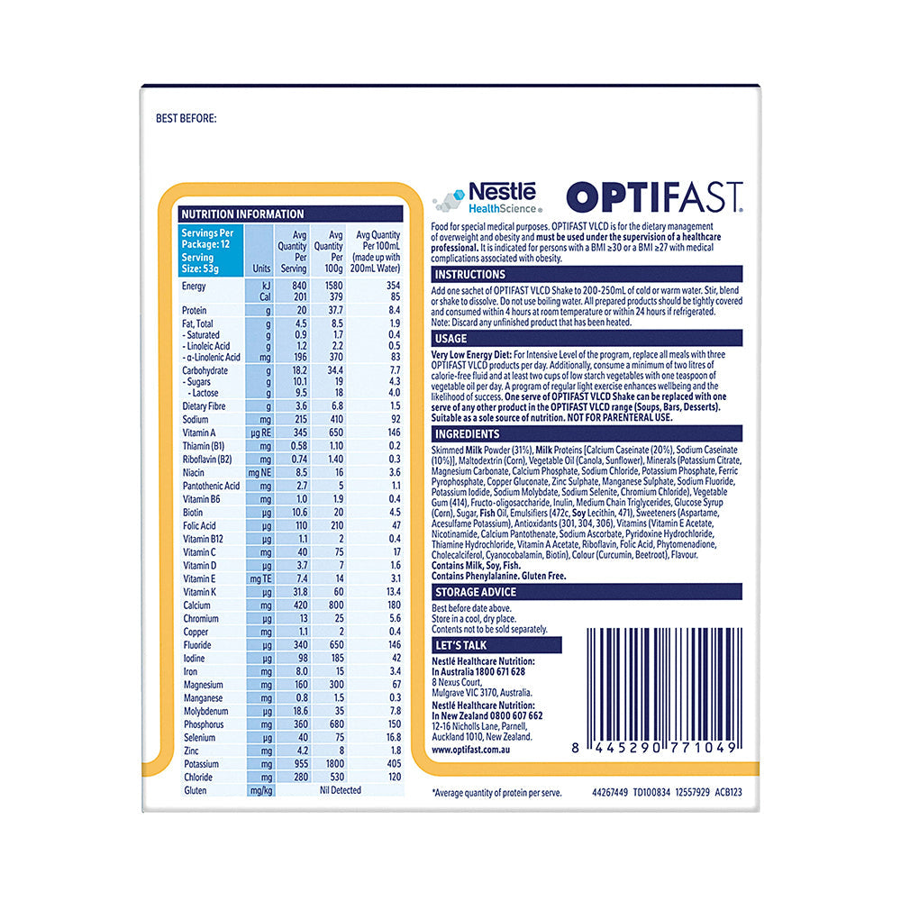 Optifast VLCD Shake Banana 12 x 53g