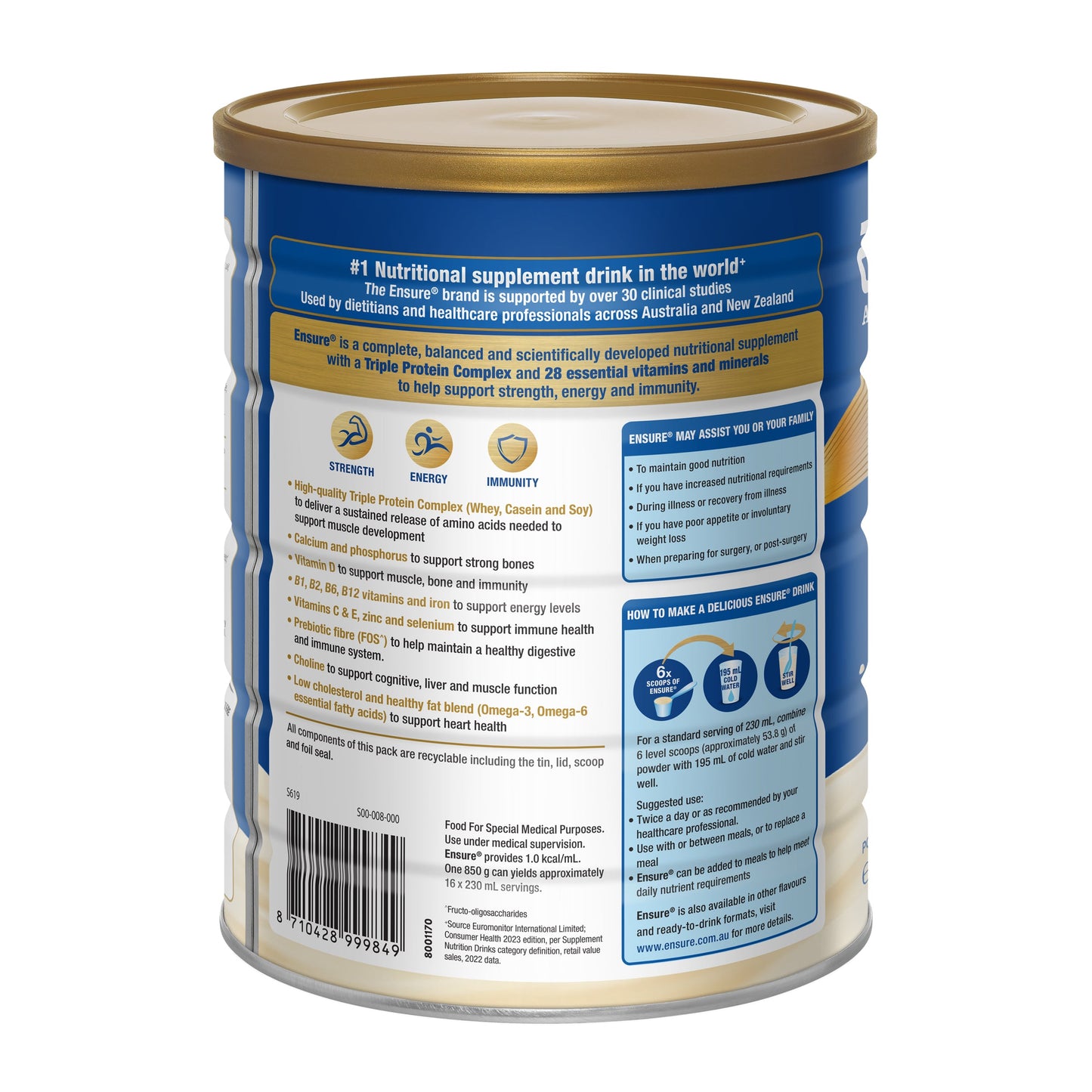 Ensure Vanilla 850g