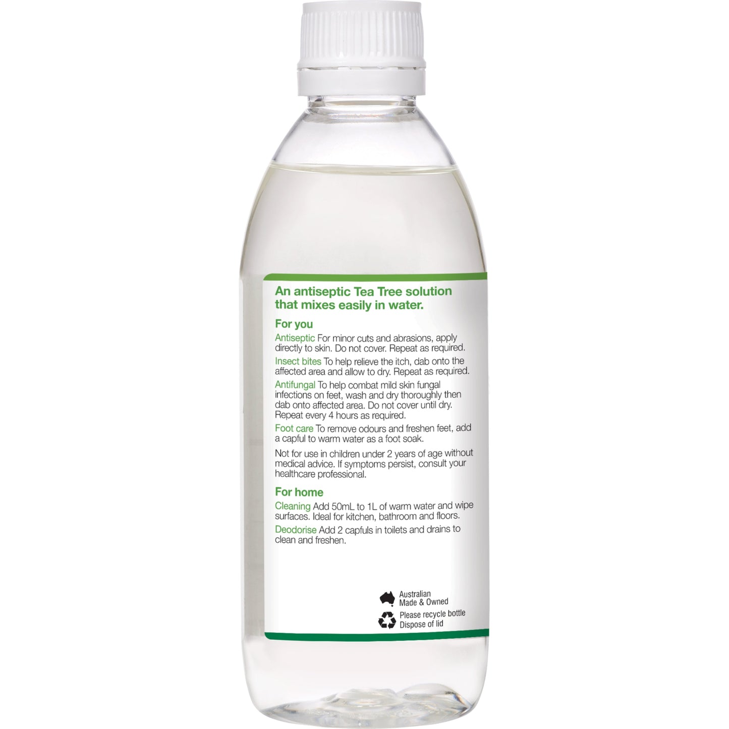 Bosistos Tea Tree Solution 250ml
