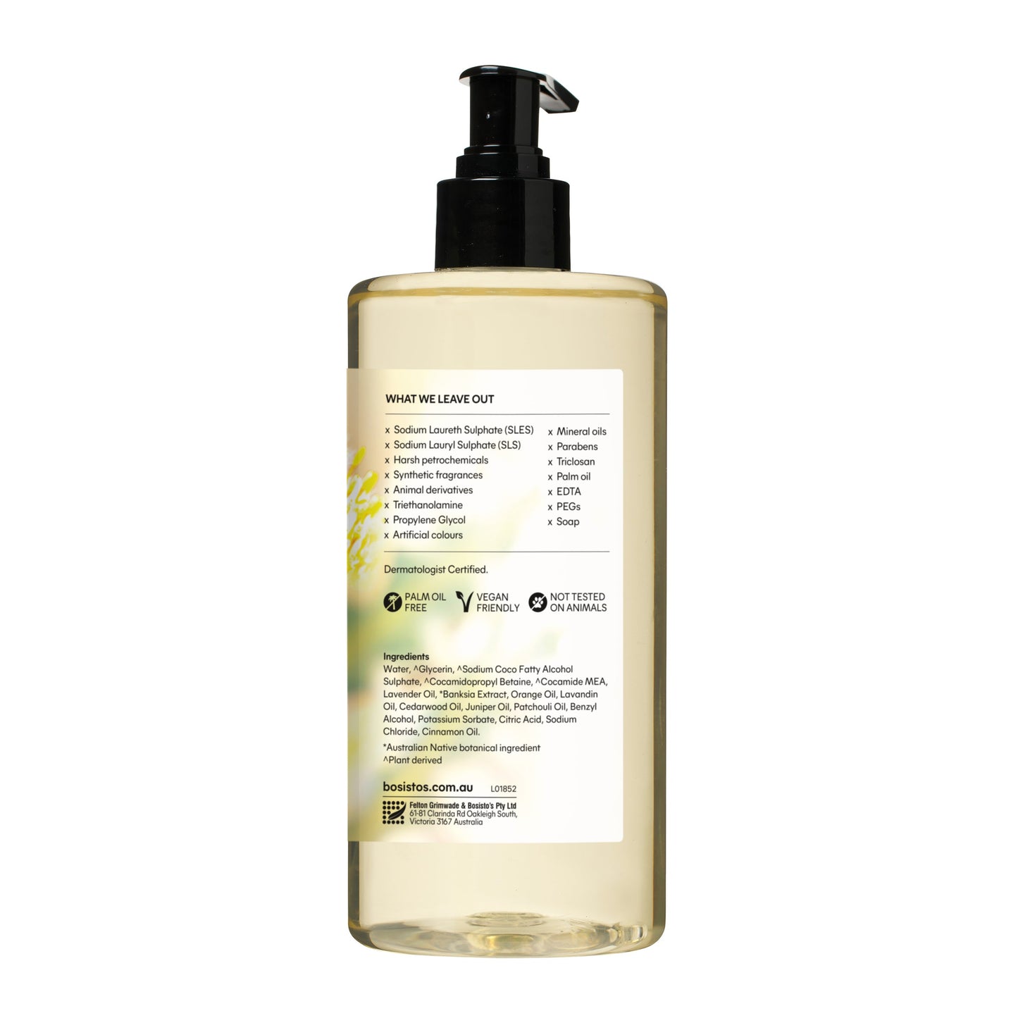 Bosisto's Banksia Flower & Lavender Hand Wash 500ml