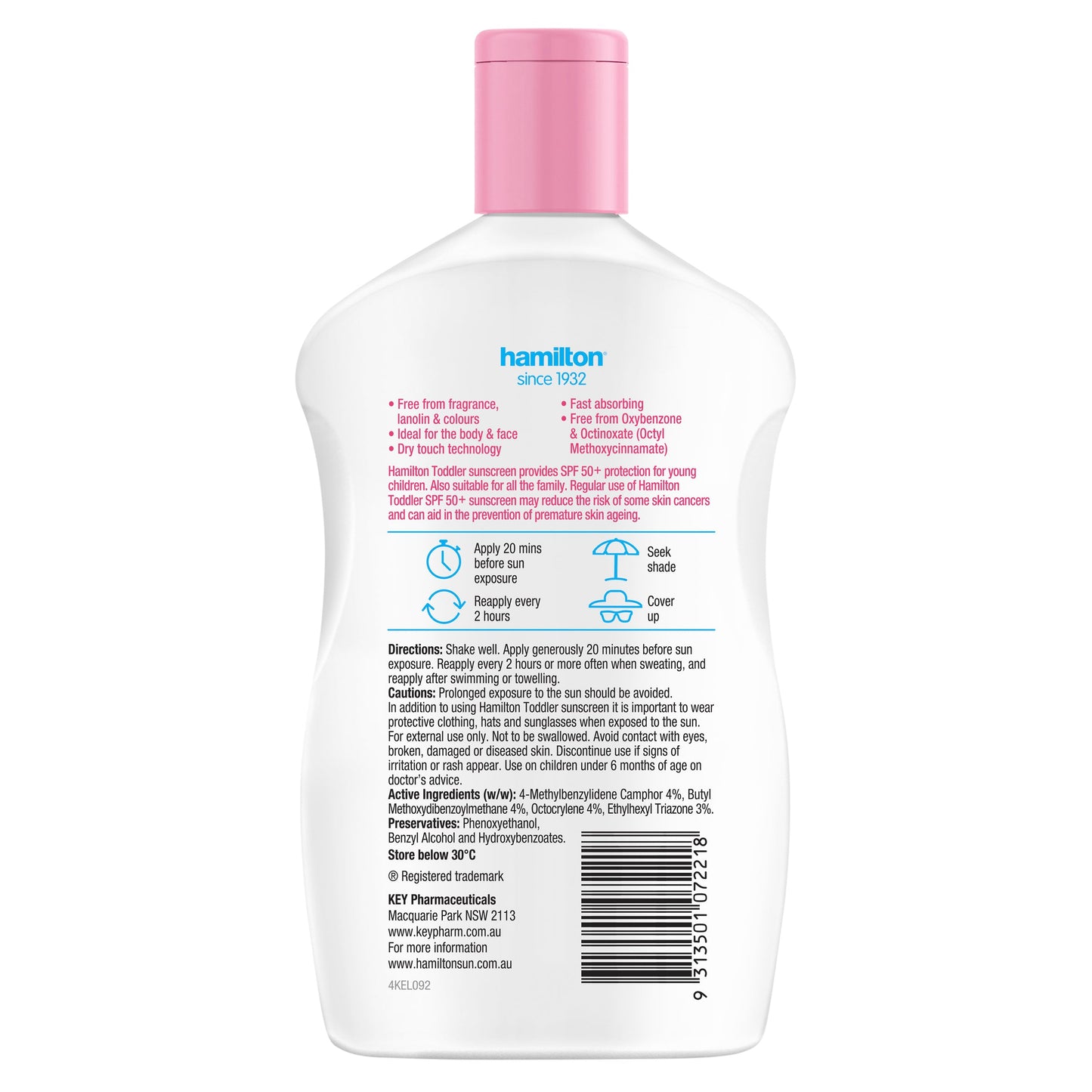 Hamilton Sun Toddler Lotion SPF 50+ - 250ml