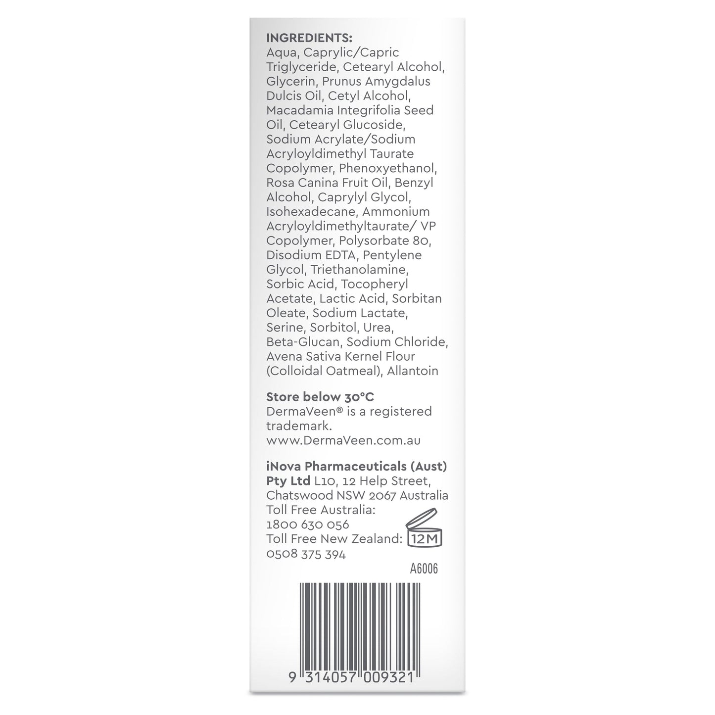 DermaVeen Hydrating Facial Moisturiser 75ml