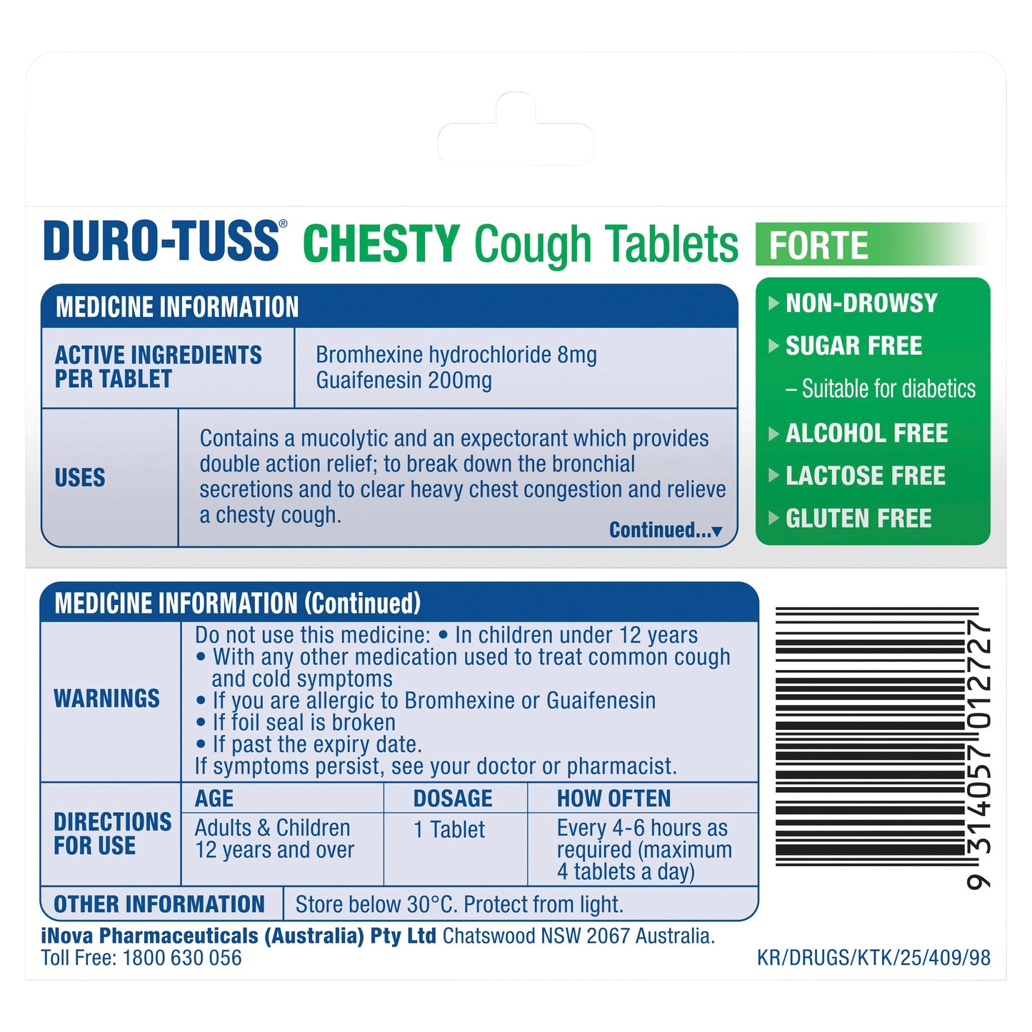 Duro-Tuss Chesty Cough Forte 24 Tablets