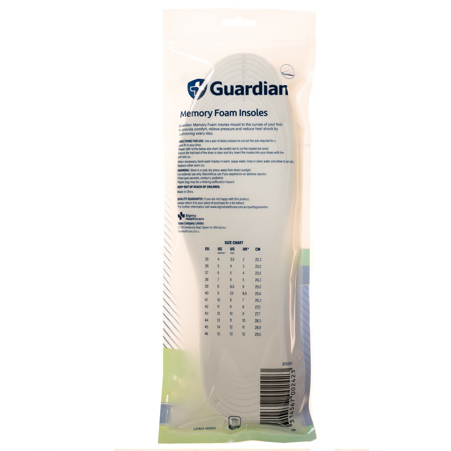 Guardian Memory Foam Insoles