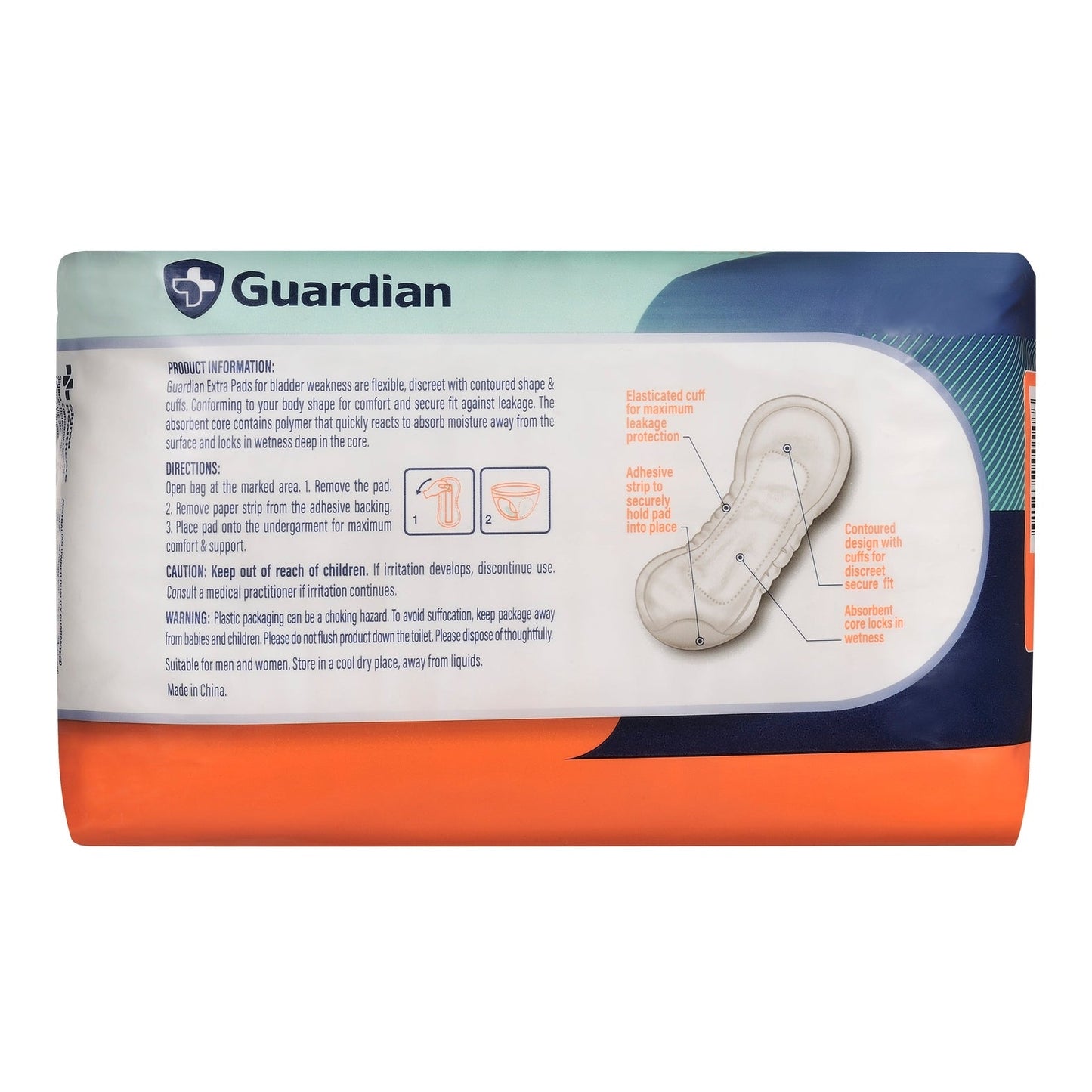 Guardian Incontinence Bladder Weakness Pads Extra 12pk
