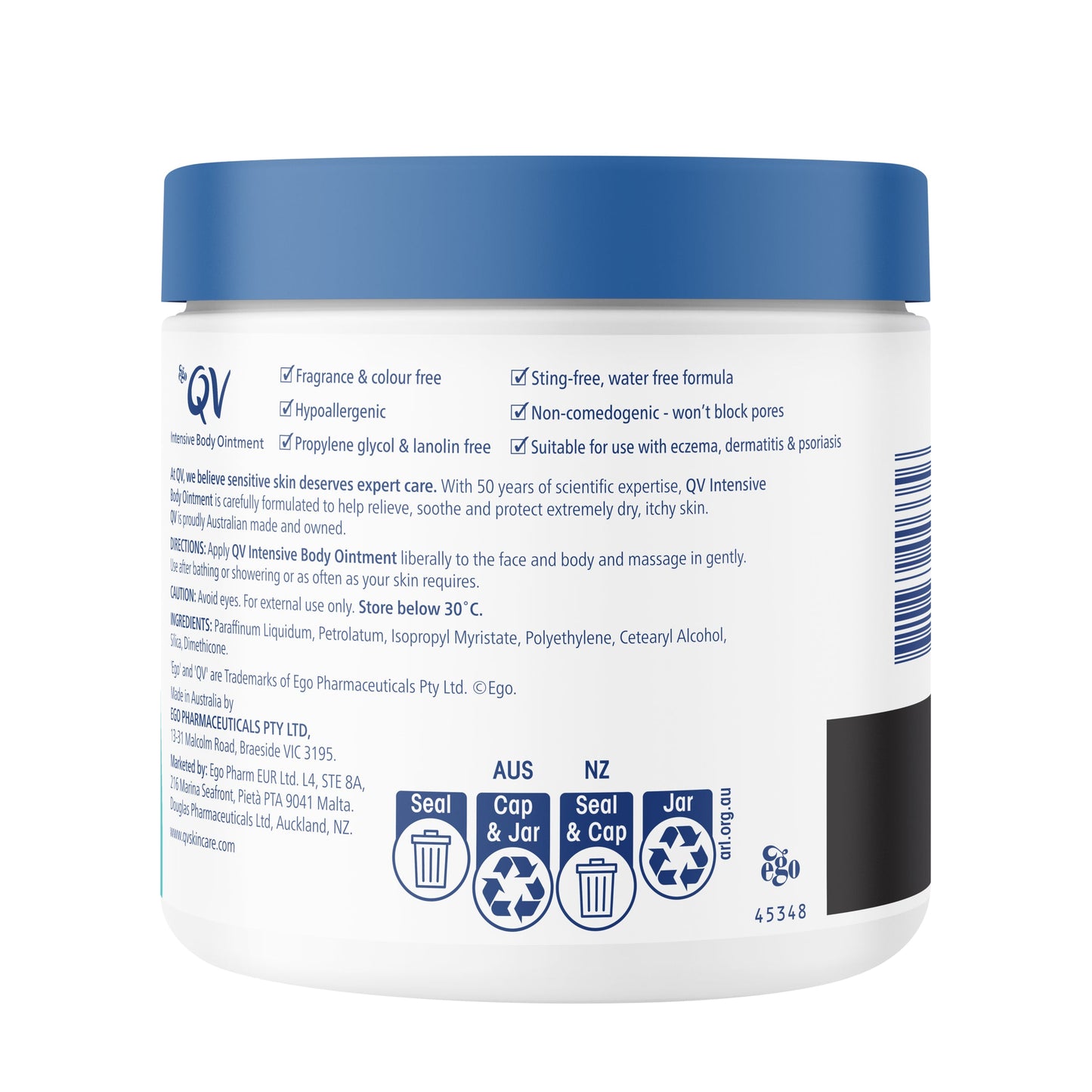 Ego QV Intensive Body Moisturiser 450g