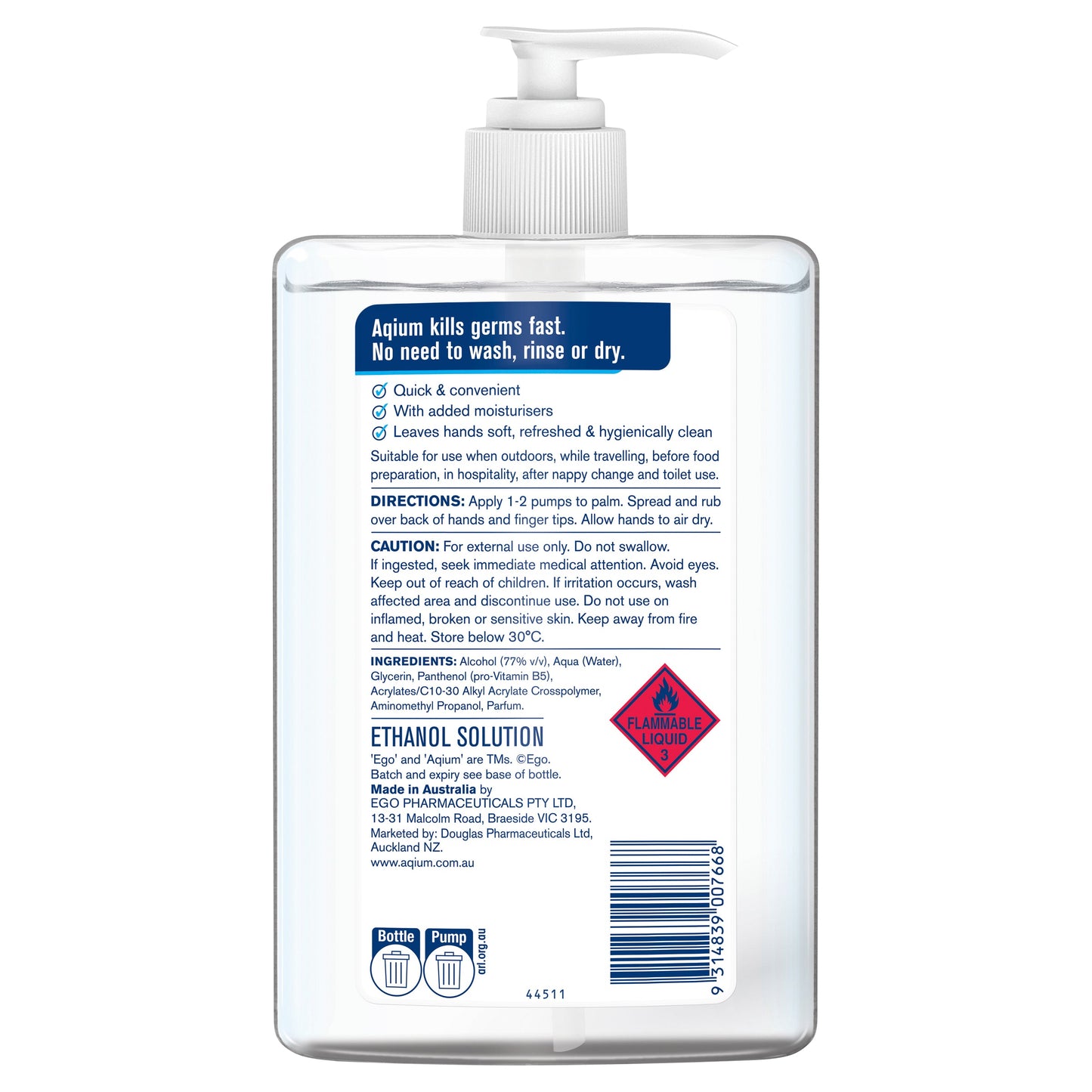 Aqium Antibacterial Hand Sanitiser 1 Litre