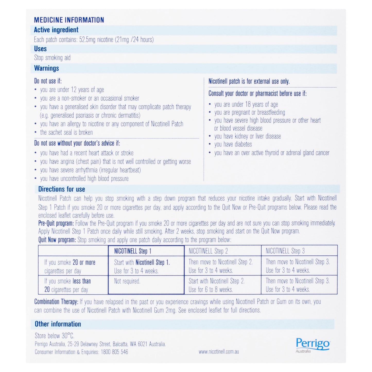 Nicotinell Step 1 Patch 21mg 28pk