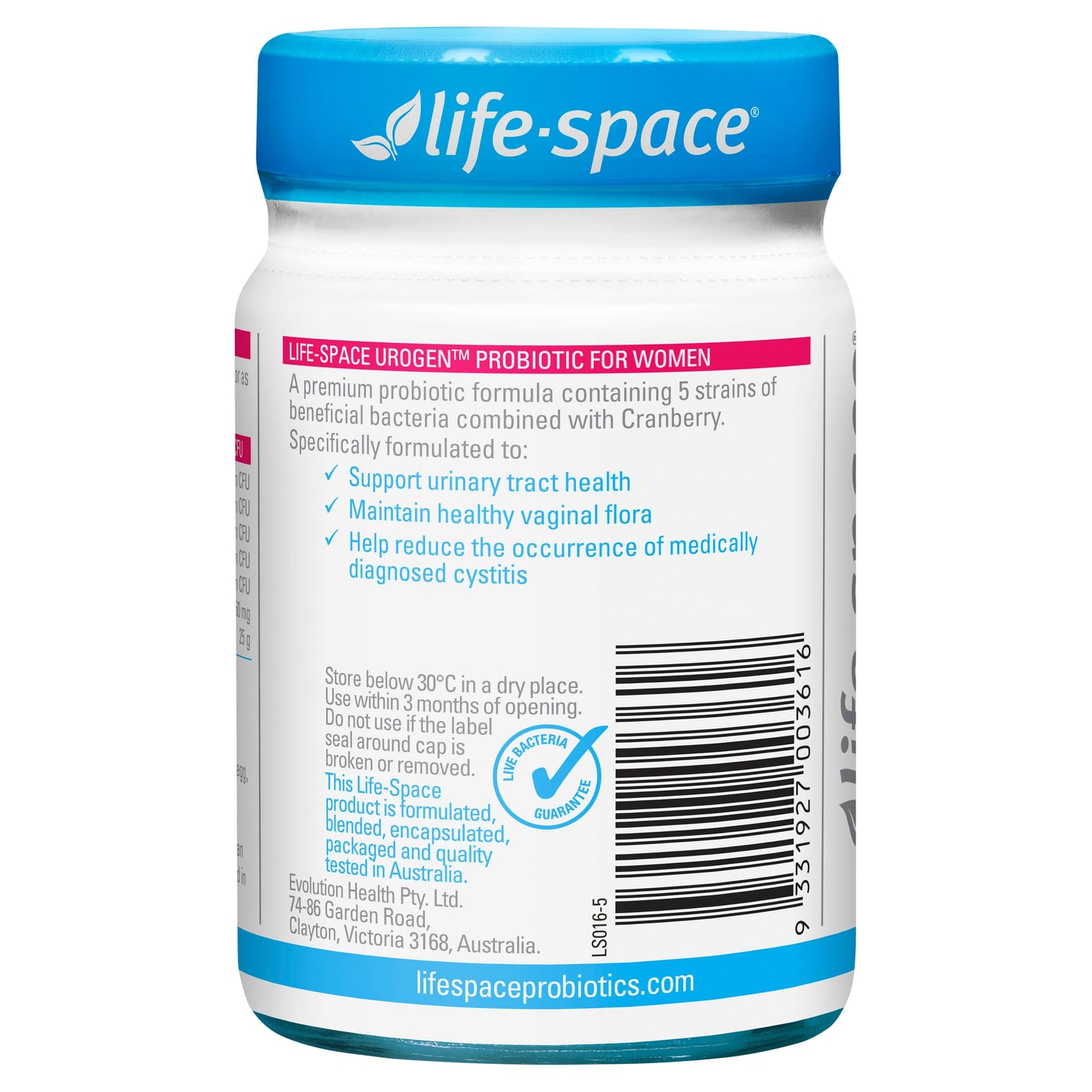 Life Space Urogen Probiotic For Women 60 Capsules