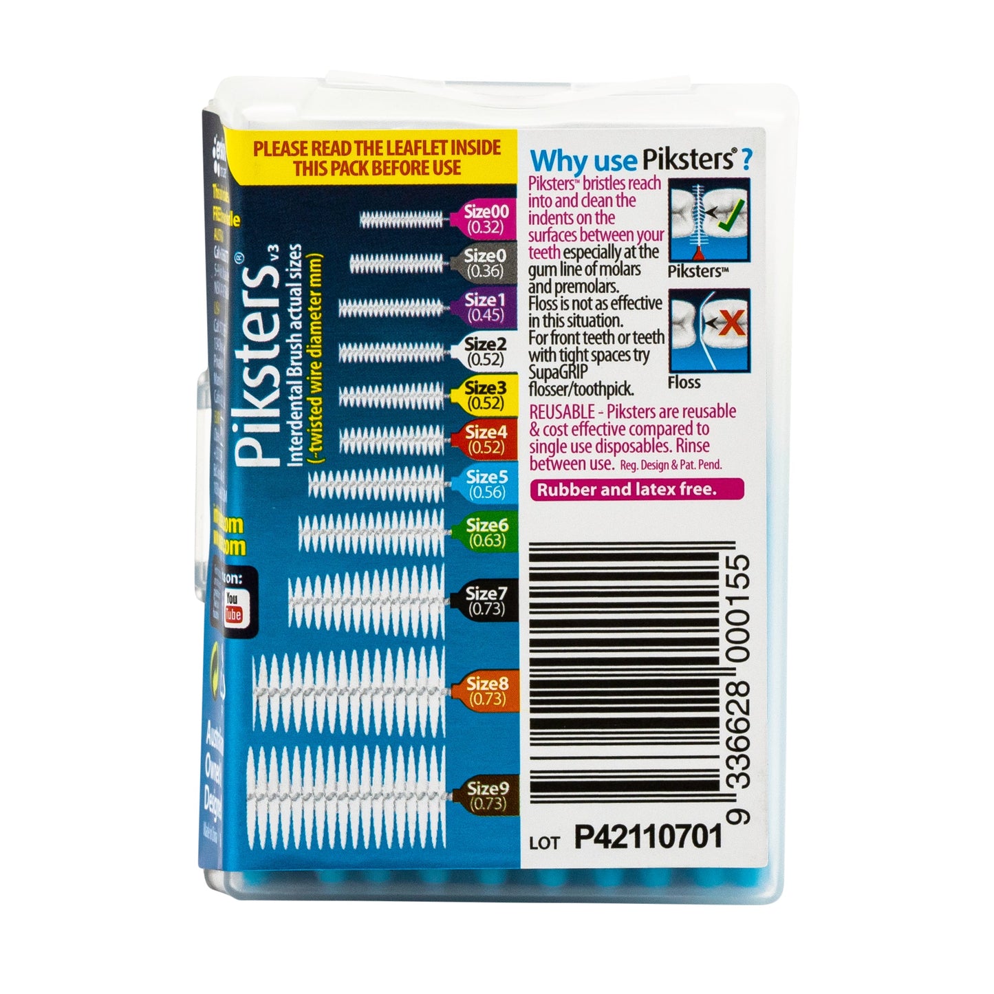 Piksters Interdental Brushes Size 5 - 40 Pack