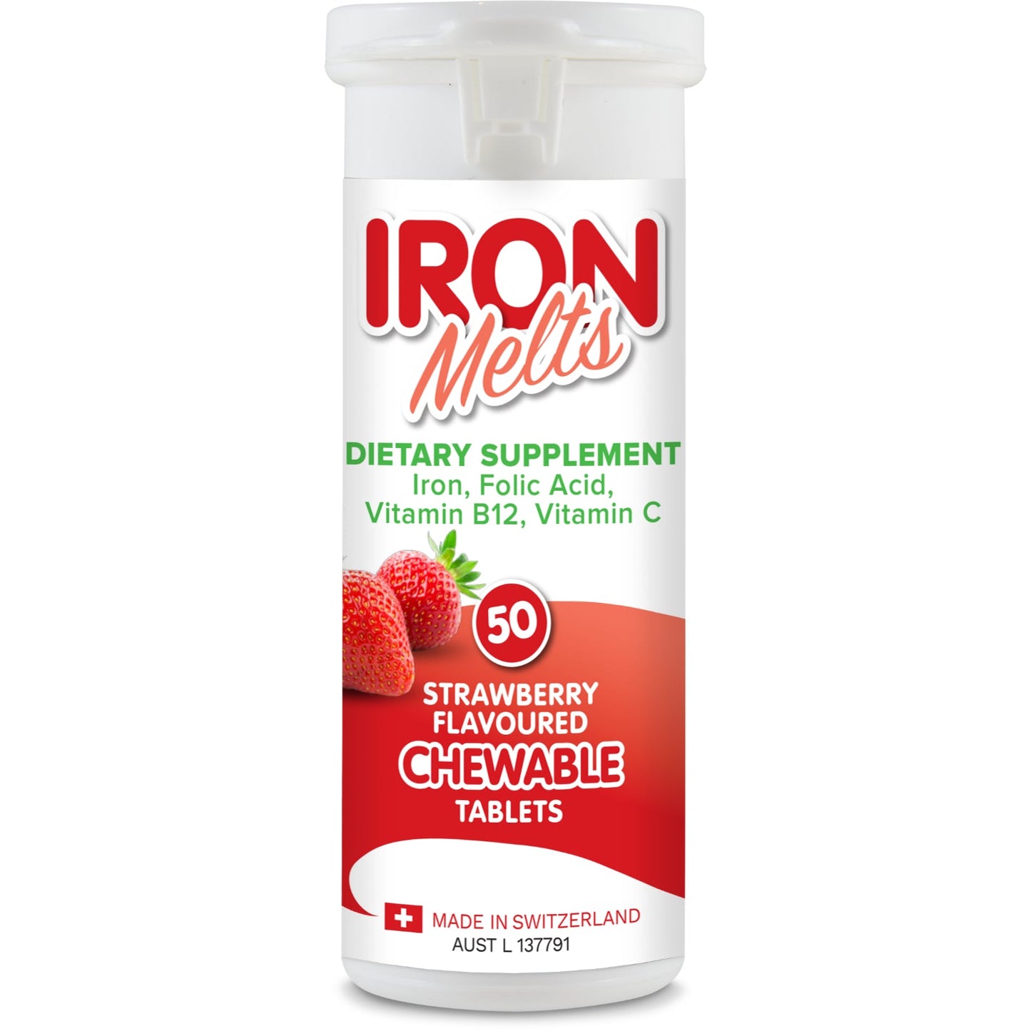 Iron Melts 50 Chewable Tablets