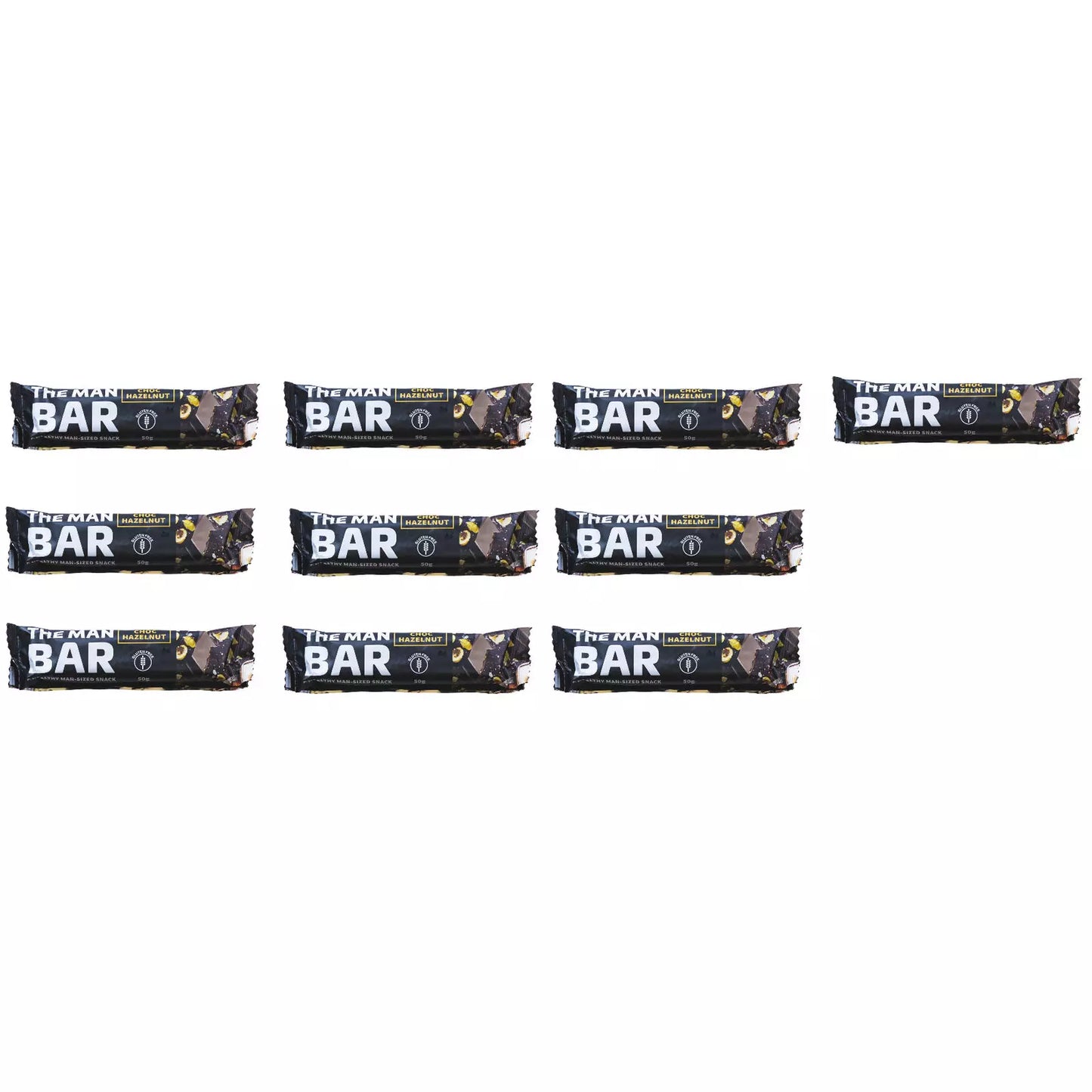 THE MAN BAR CHOC HAZELNUT 50G 10PK