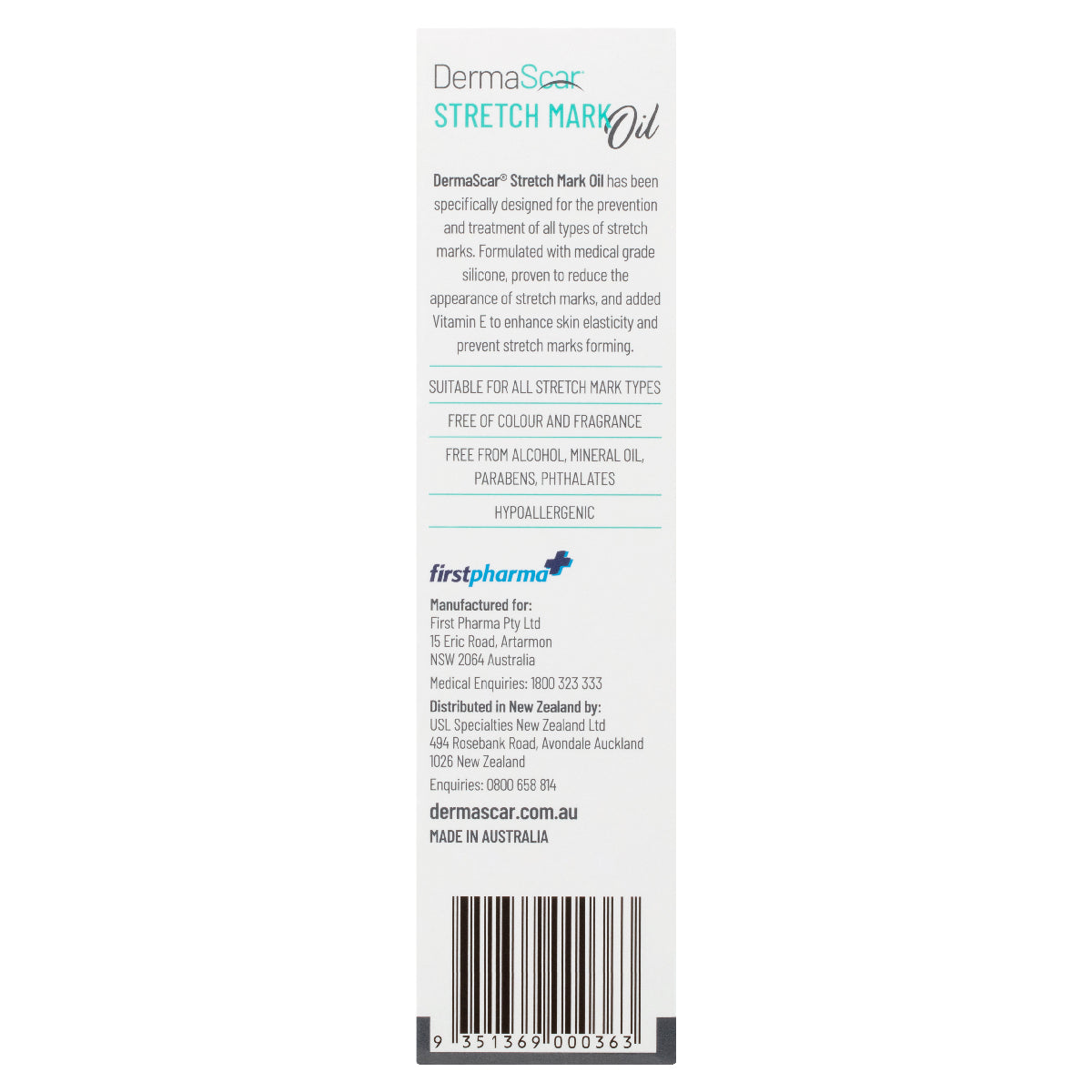 DermaScar Stretchmark Oil 60ml
