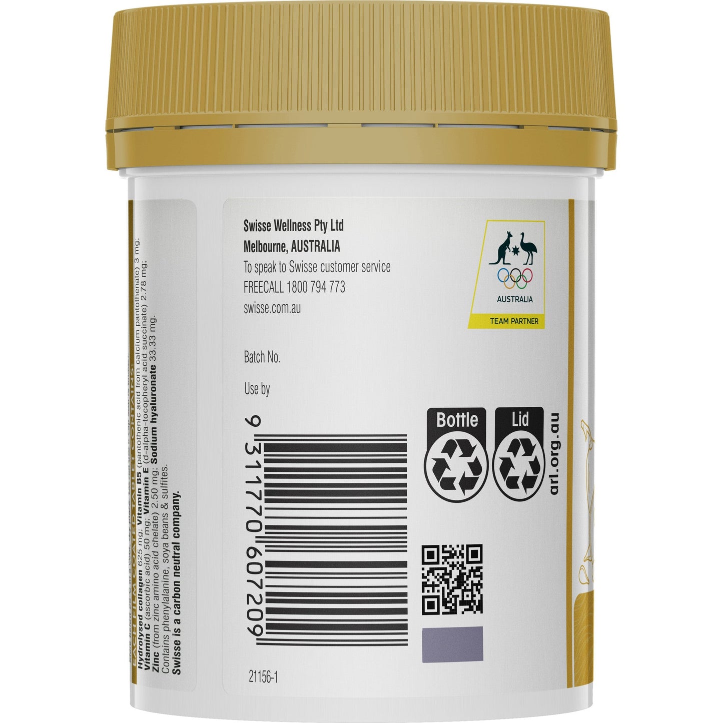 Swisse Beauty Collagen + Hyaluronic Acid Booster 80 Tablets