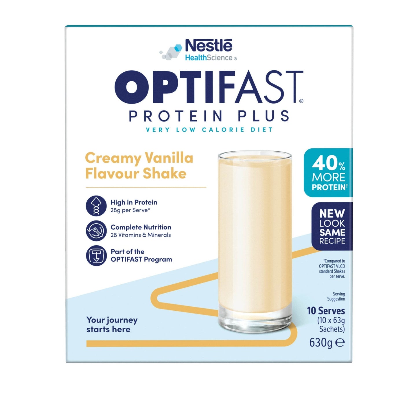 OPTIFAST VLCD Protein Plus Creamy Vanilla Flavour Shake 10 Pack 630g