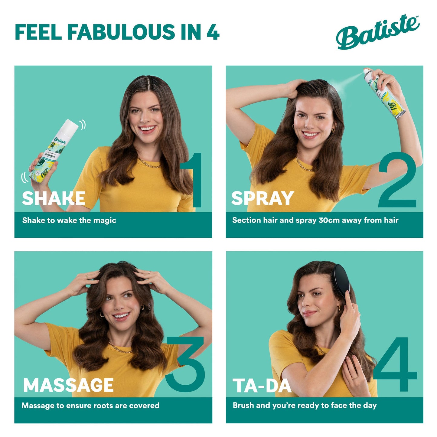 Batiste 24H Fresh Dry Shampoo 200ml