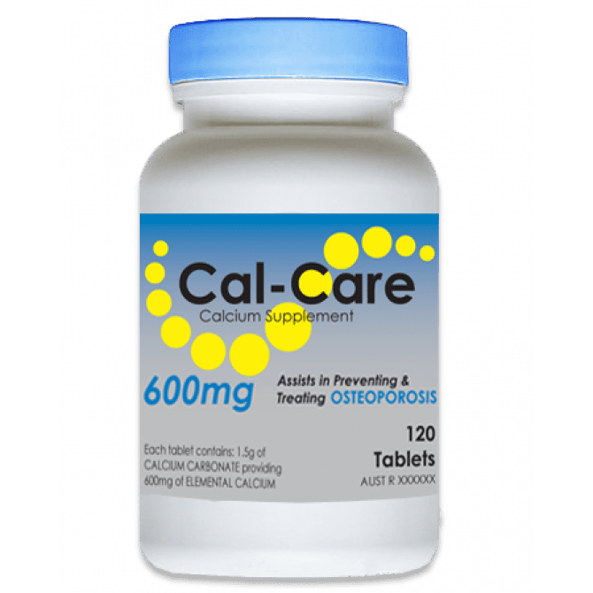 Cal-Care 600mg Calcium Suppiment 120 Tablets