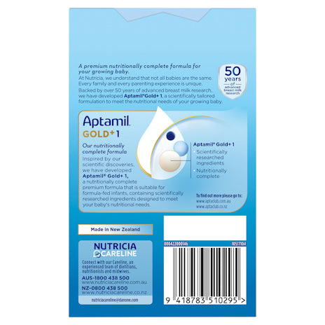 Aptamil Gold+ 1 Baby Infant Formula Powder Sachets From Birth to 6 Months 22.5g 5 Pack