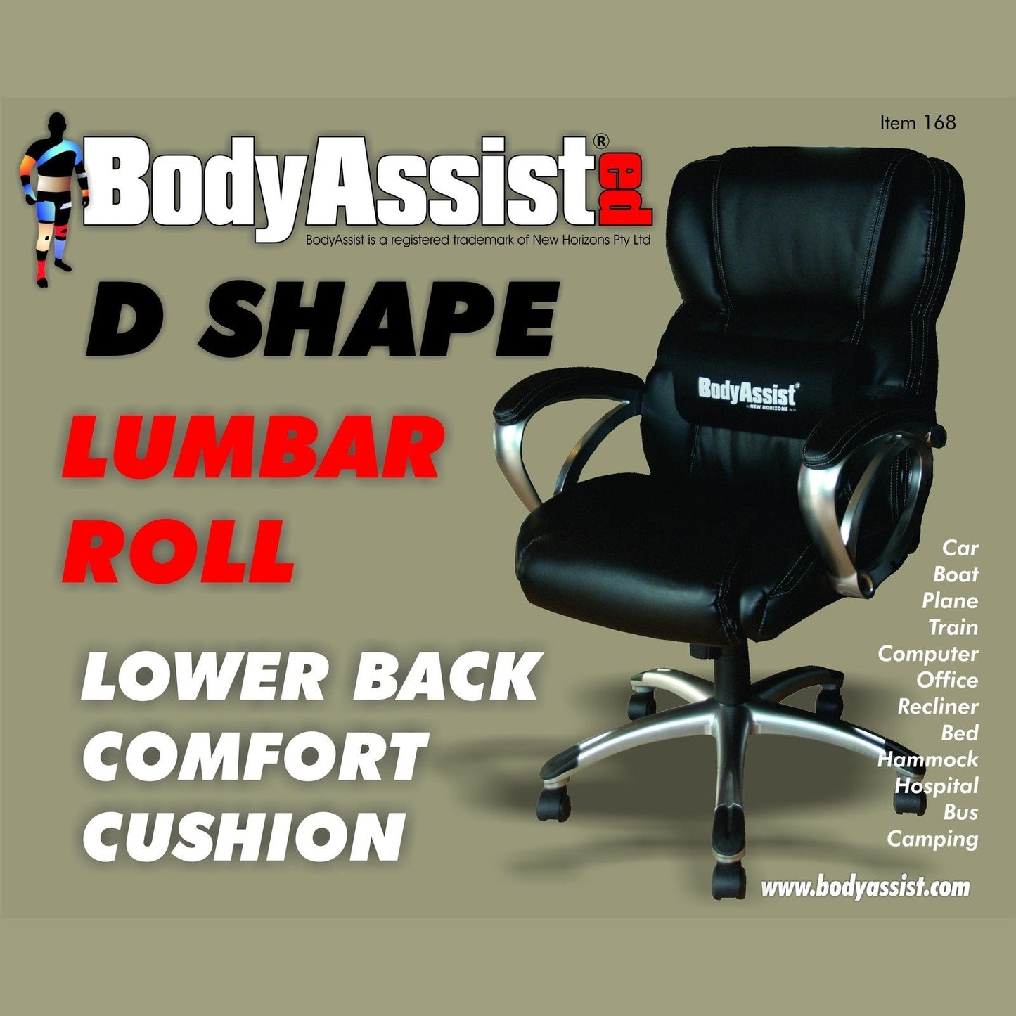 Body Assist D Shape Lumbar Roll Cushion