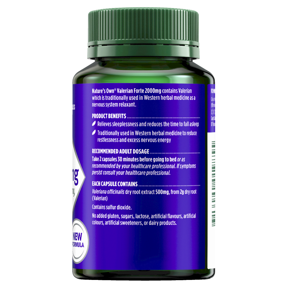 Nature's Own Valerian Forte 2000mg 60 Capsules