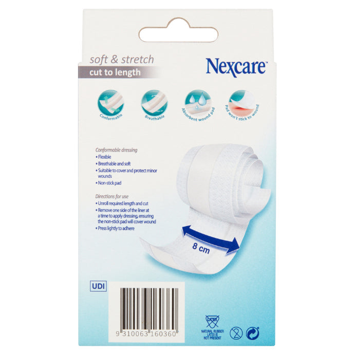 Nexcare Soft & Stretch 8cm X 1m 1 Roll
