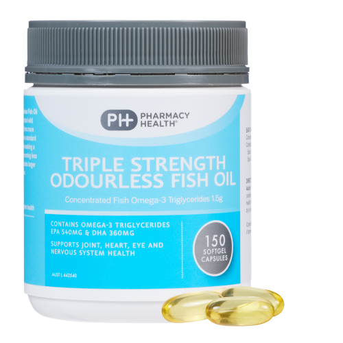 Pharmacy Health ODOURLESS FISH OIL Triple strength 150 CAP