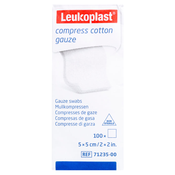 Leukoplast Compress Gauze 5 X 5 100 Pack