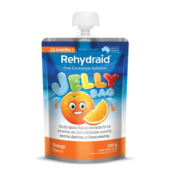 Rehydraid Orange Jelly Bag 100g x 8