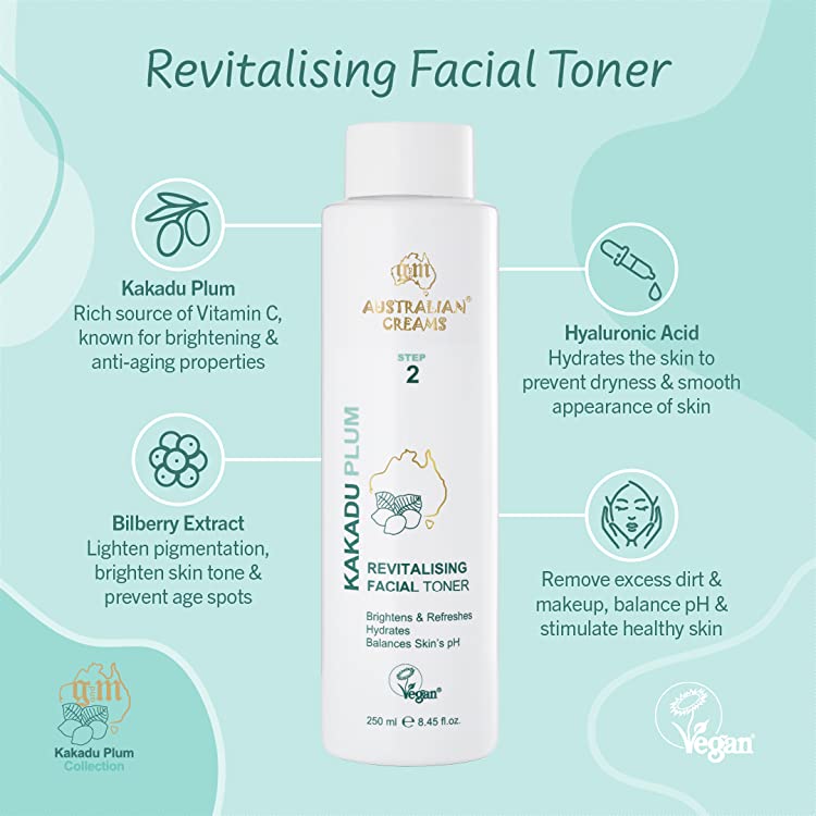 Australian Creams Kakadu Plum Revitalising Facial Toner 250ml