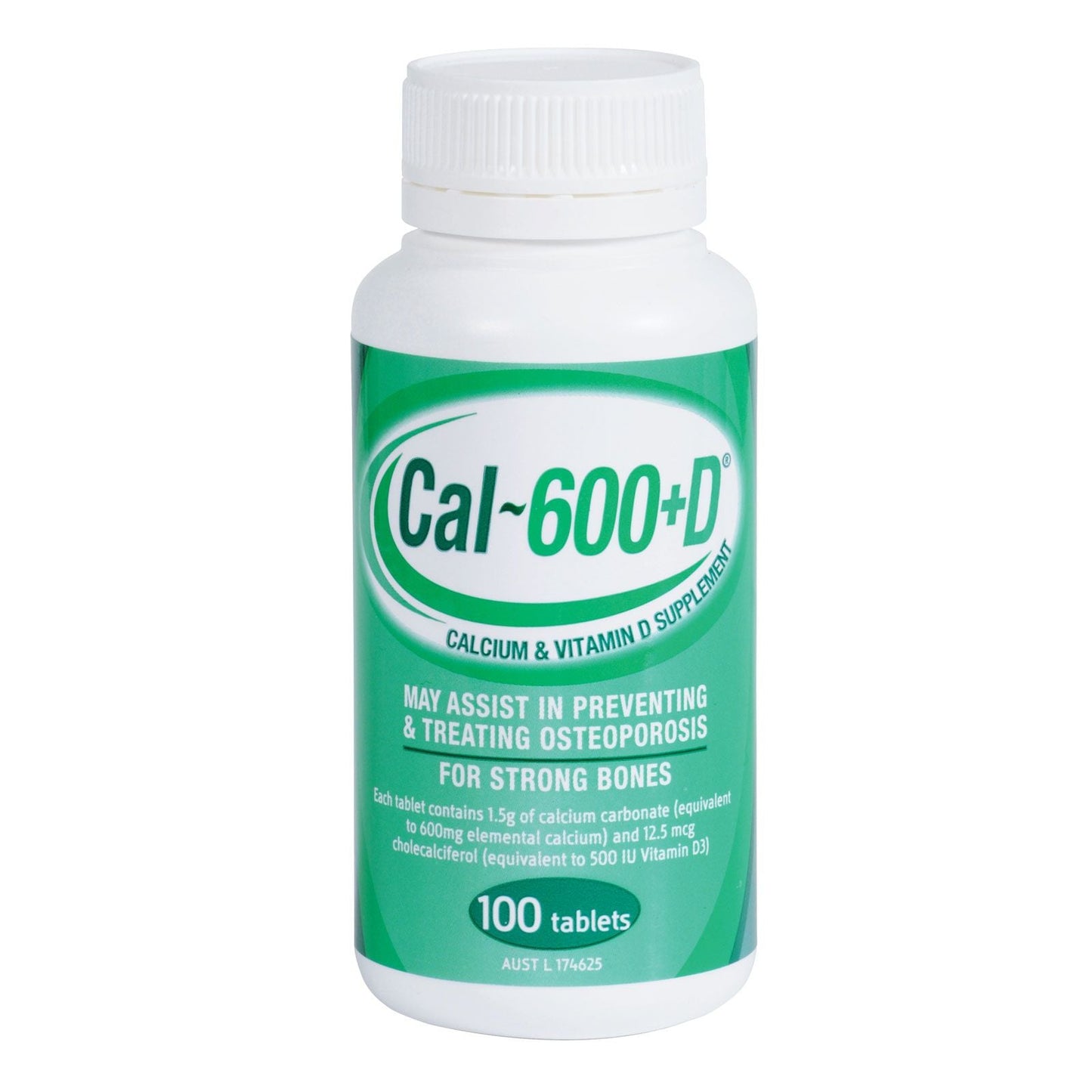 Cal-600+D Tablets X 100 (Generic for Caltrate With Vitamin D)