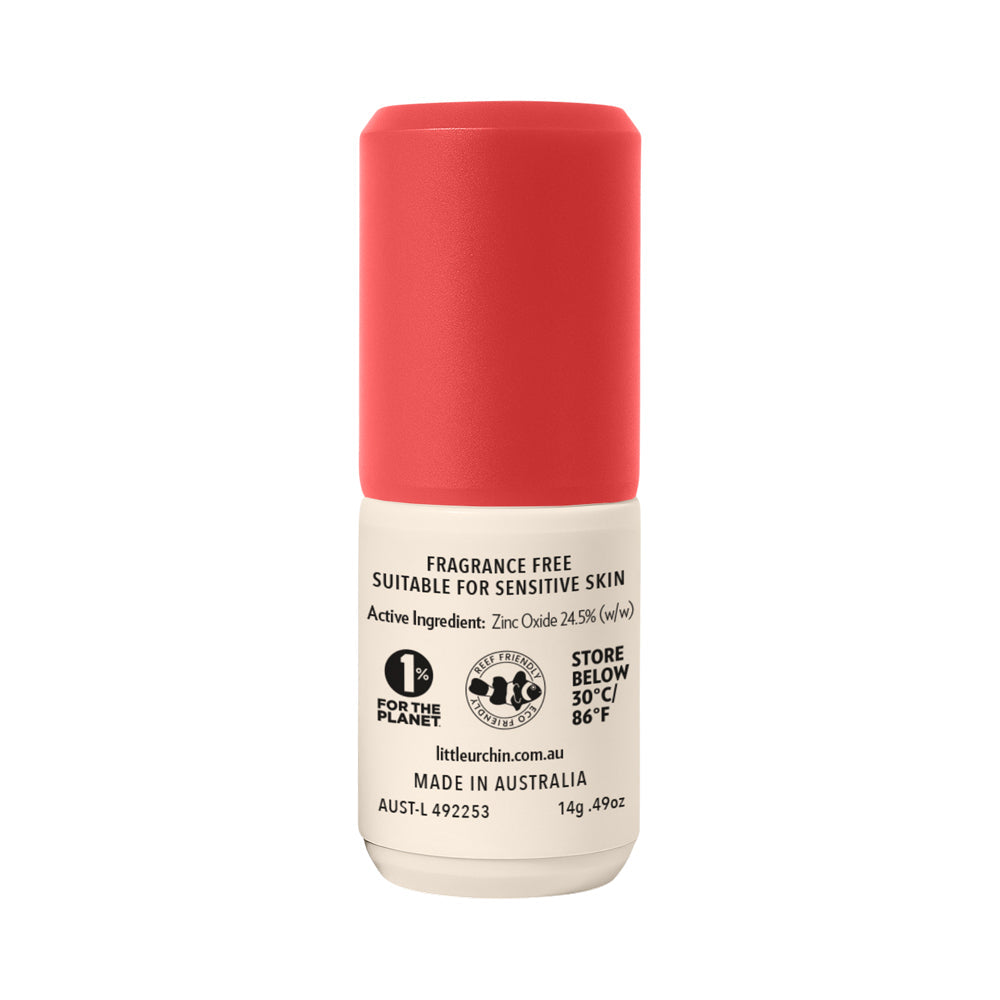 Little Urchin Red Natural Zinc Stick Spf 50+ 14g