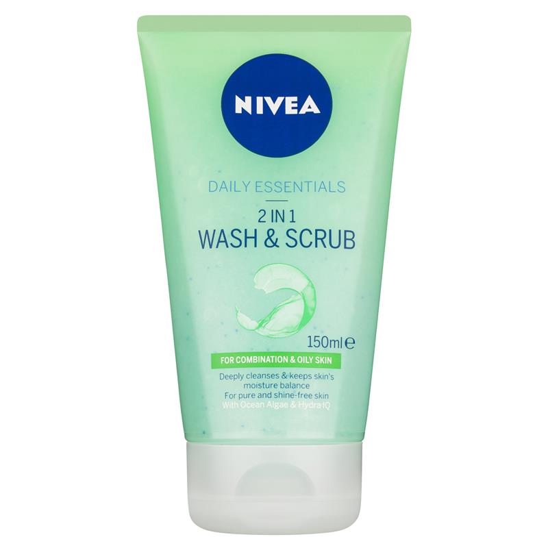 Nivea Visage Daily Essentials 2 in 1 Wash & Scrub 150ml