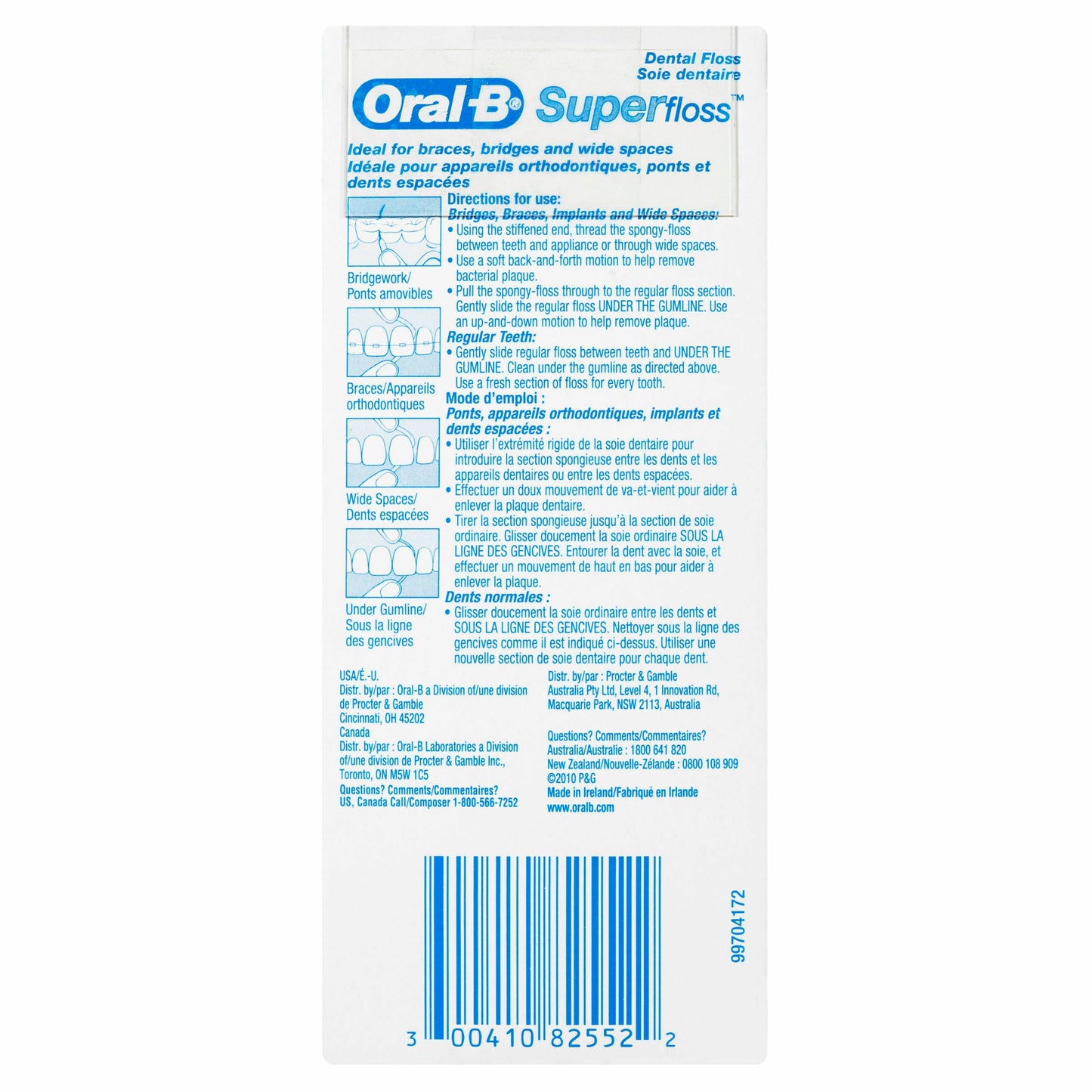 Oral B Superfloss Dental Floss Pre-Cut Strands 50 pack