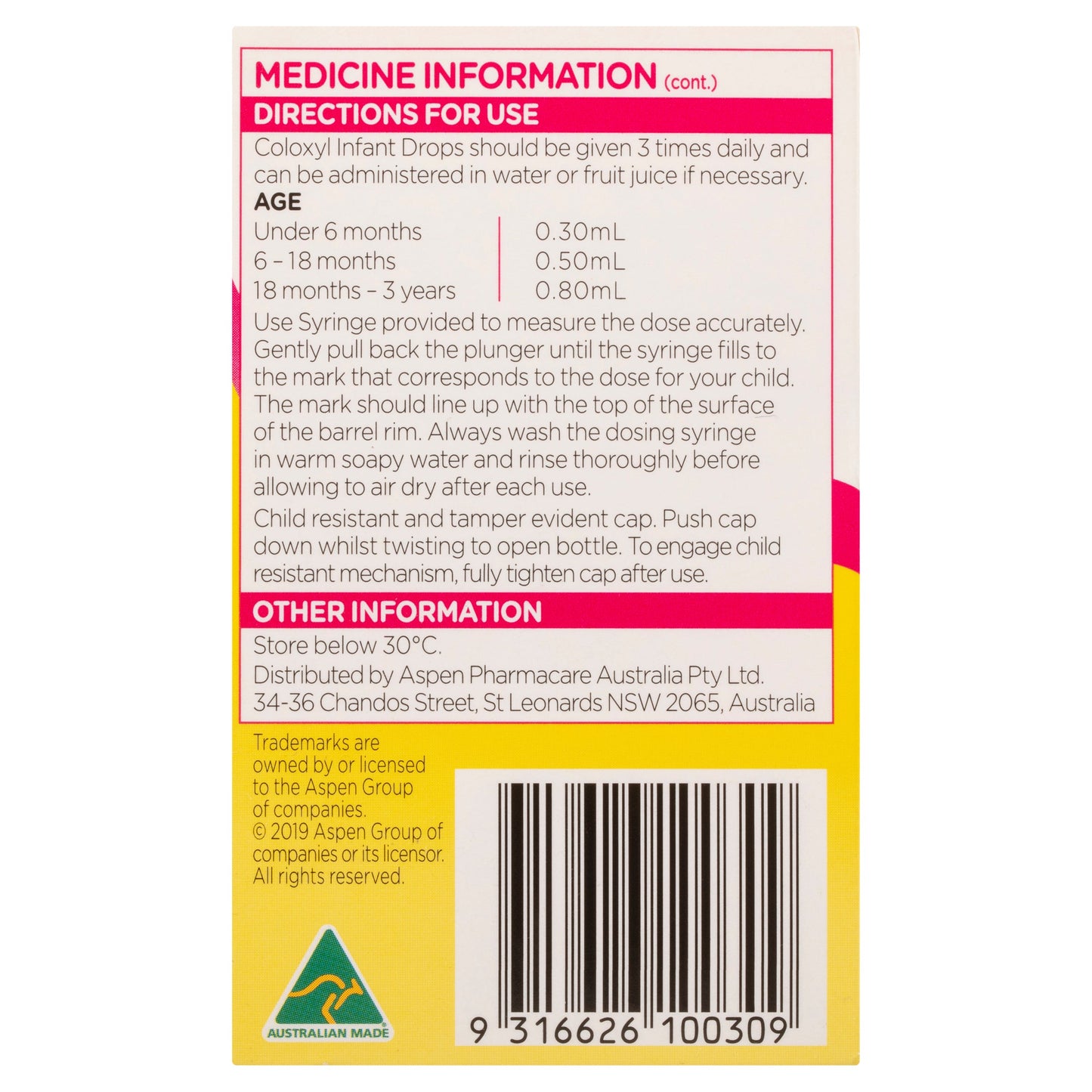 Coloxyl Drops 30ml