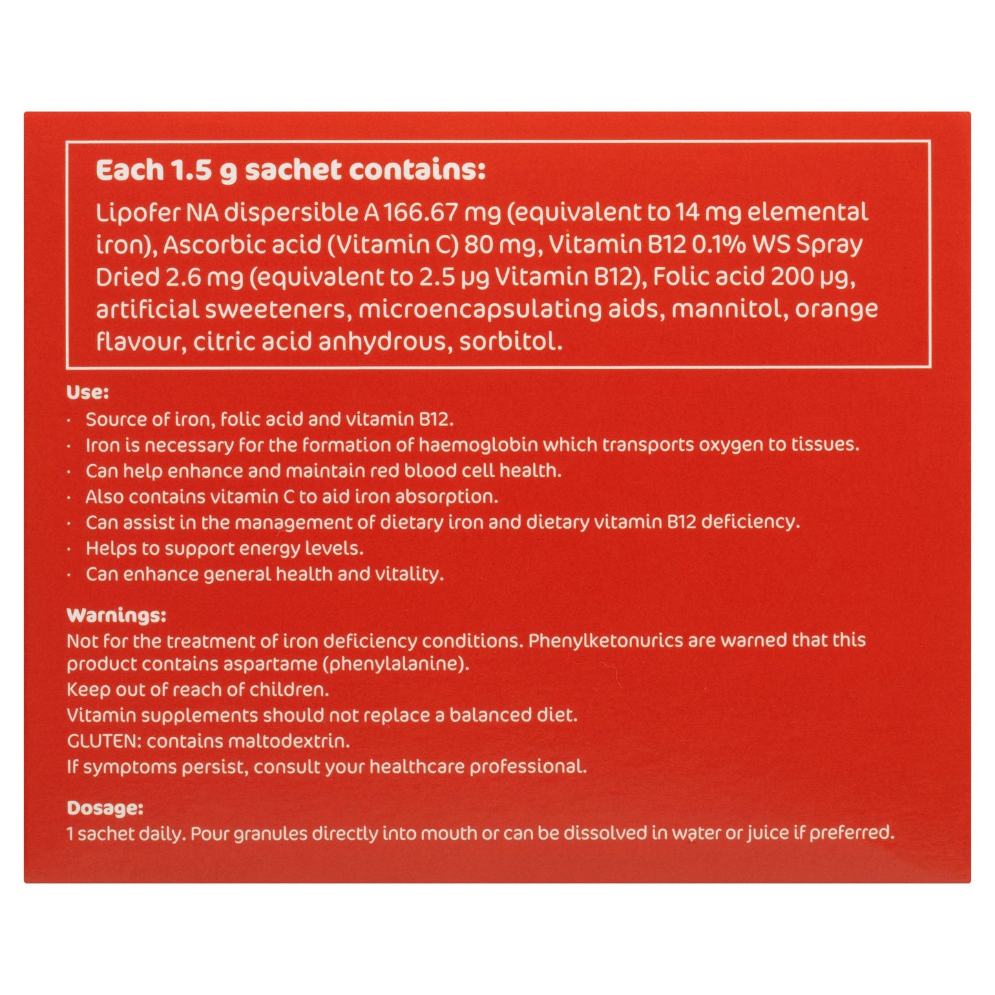 Ferro Sachet 28 x 1.5g Sachets
