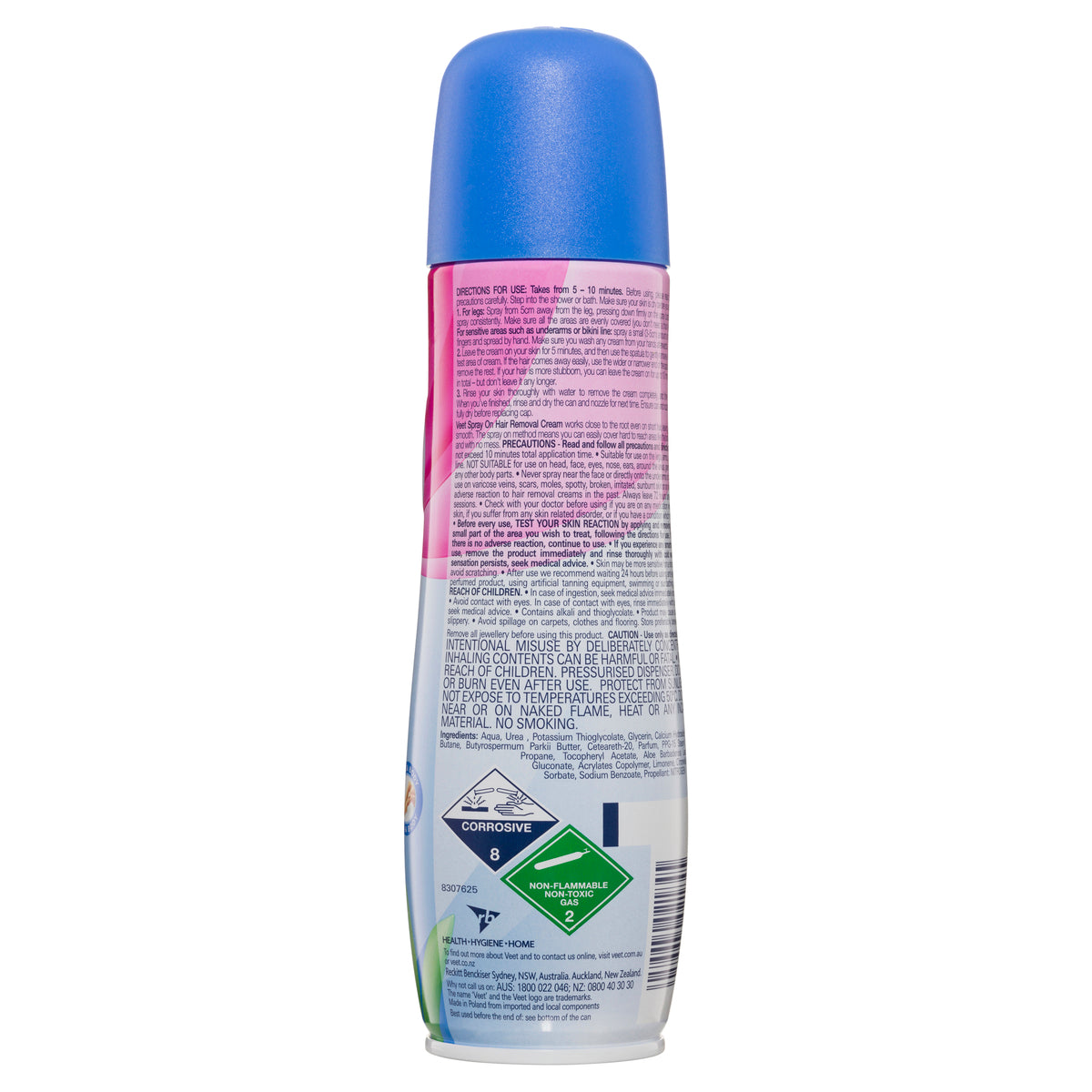 Veet Spray On Hair Removal Cream Sensitive 150ml
