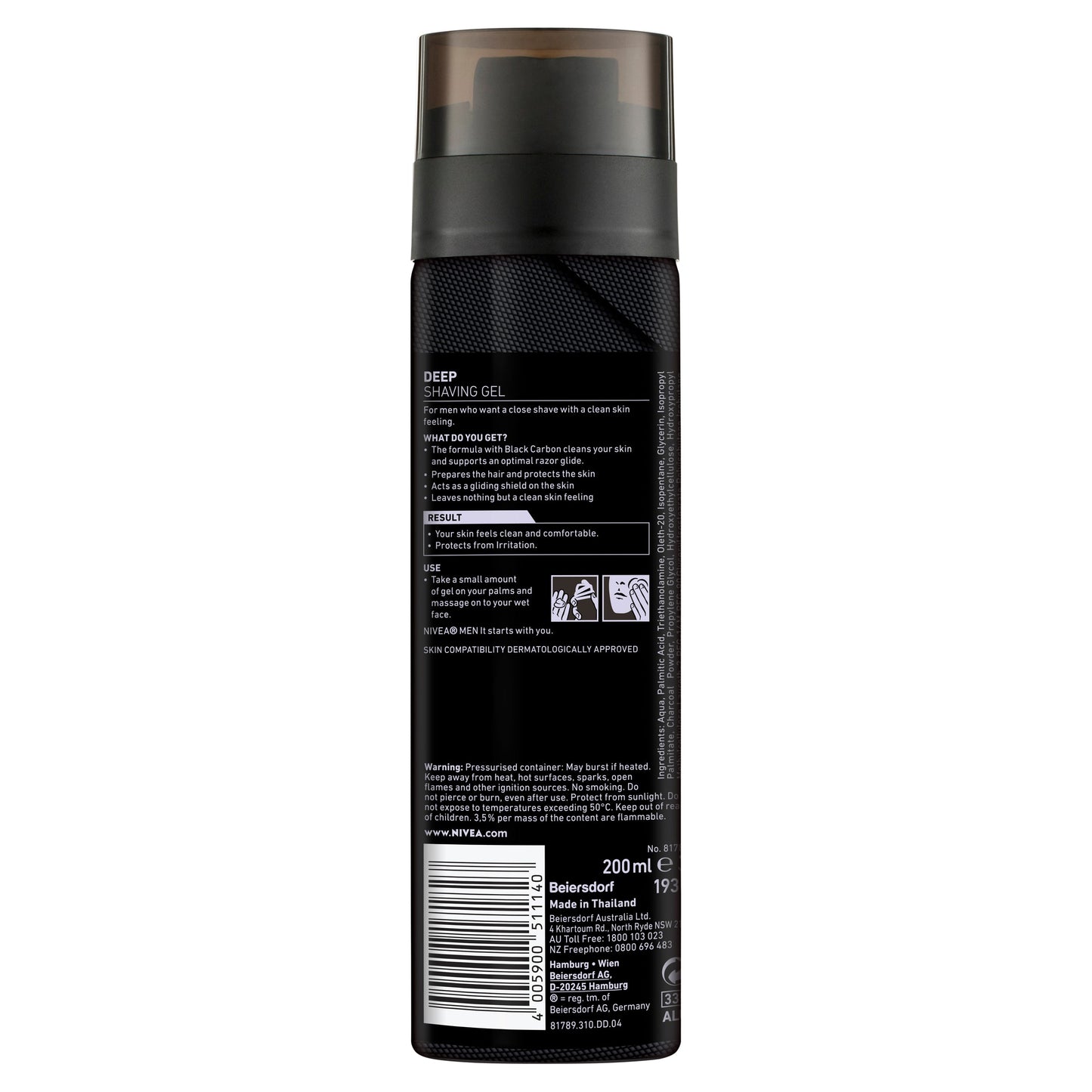 Nivea for Men Deep Shaving Gel Moisturising 200ml