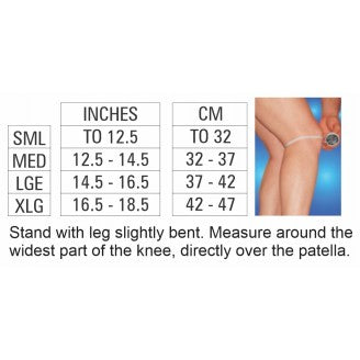Body Assist Sports Elastic Slip-on Knee Support Open Patella