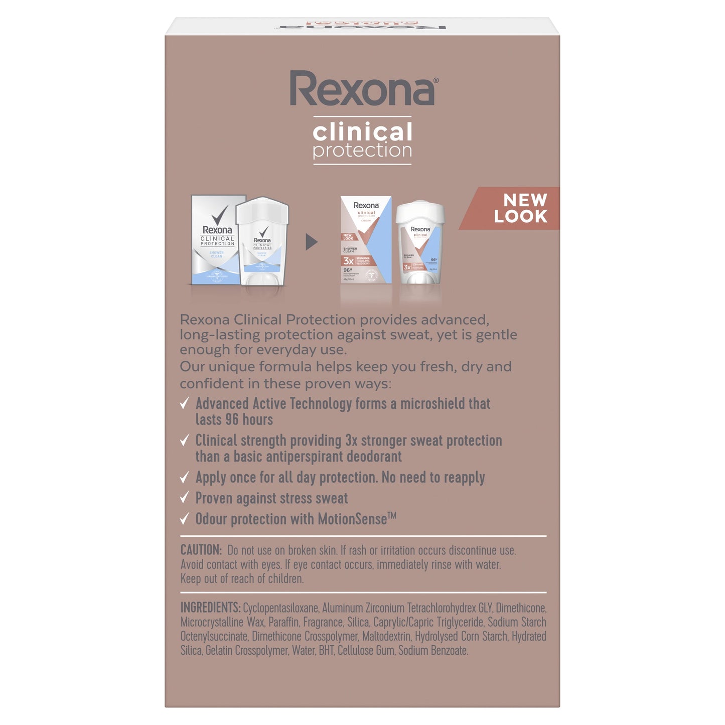 Rexona for Women Clinical Protection Antiperspirant Deodorant Shower Clean 45ml