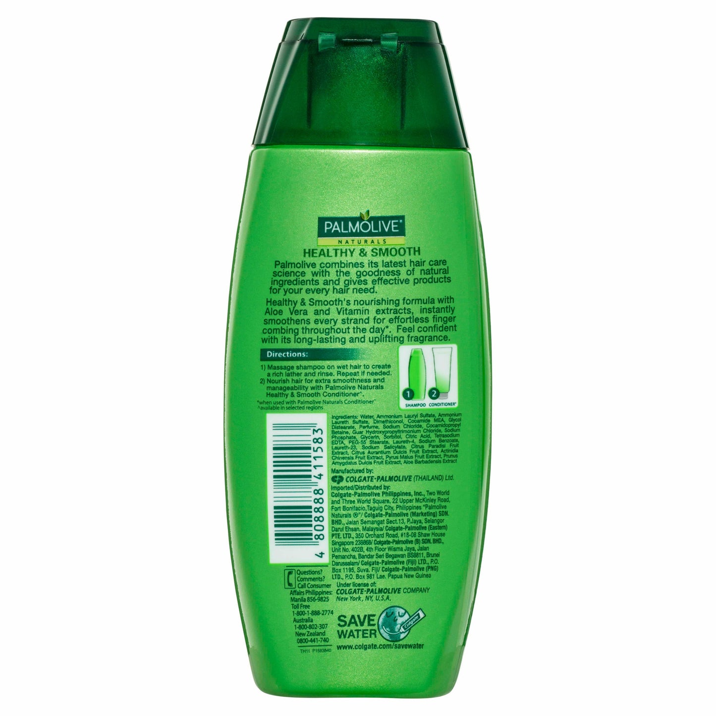 Palmolive Naturals Healthy & Smooth Shampoo & Hair Conditioner for normal hair Aloe Vera & Fruit vitamins 90mL