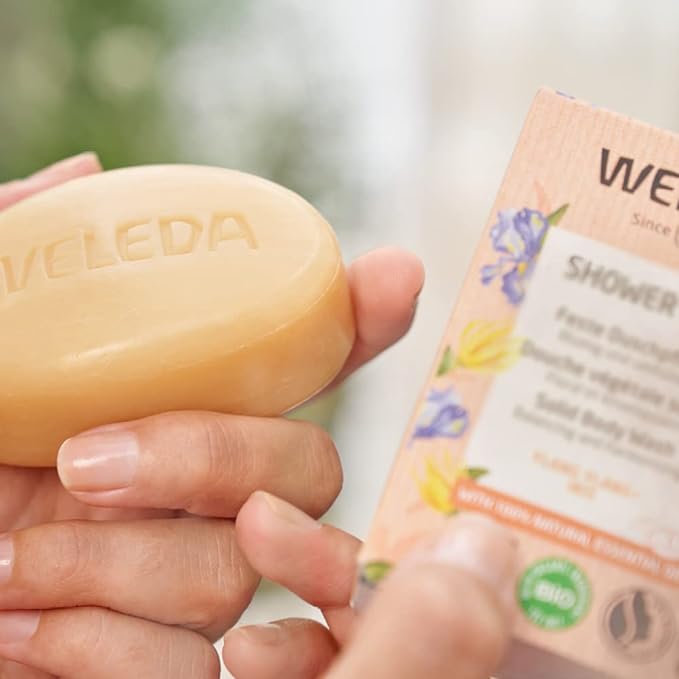 Weleda Organic Shower Bar (Solid Body Wash) Ylang Ylang + Iris 75g