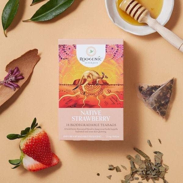 Roogenic Australia Native Strawberry x 18 Tea Bags