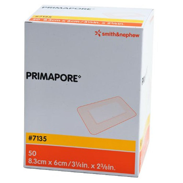 Primapore Adhesive Wound Dressing 7135 - 8. 3cm x 6cm 50 Pack