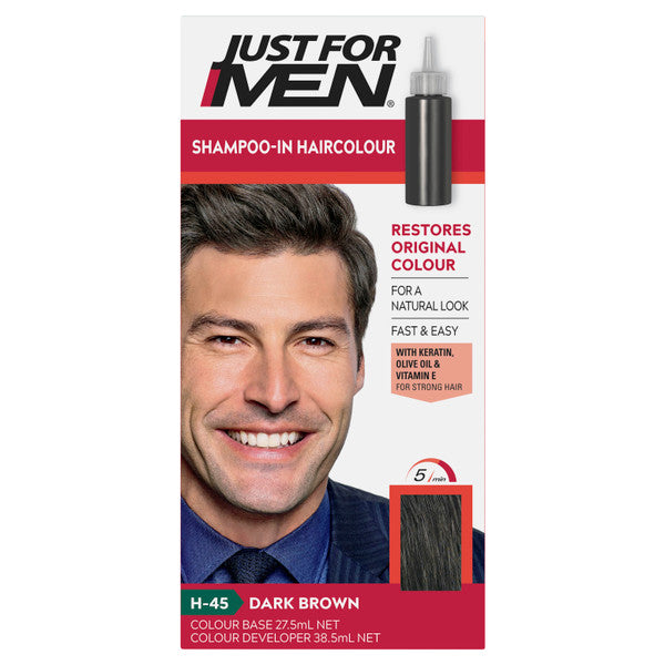 Just For Men Shampoo-In Hair Colour Dark Brown H-45