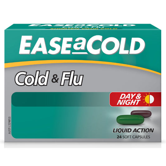 Ease A Cold Cold & Flu Day & Night Liquid 24 Caps