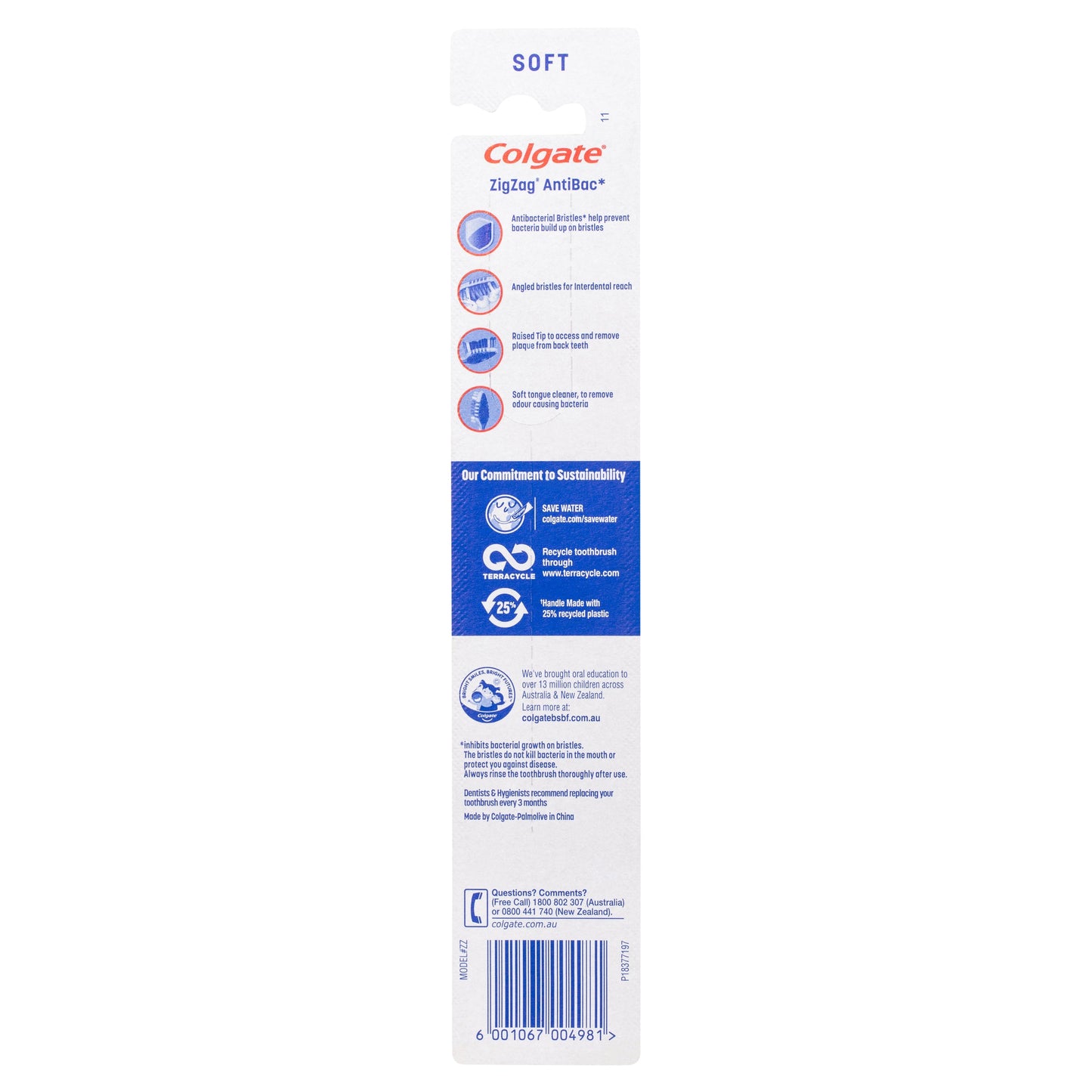 Colgate ZigZag Deep Interdental Clean Toothbrush Soft Adult