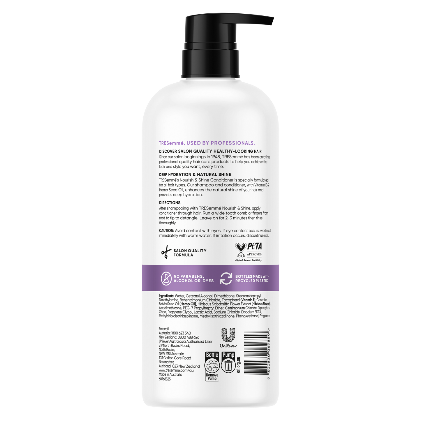 Tresemme Nourish & Shine Conditioner With Vitamin E & Hemp Seed Oil 940ml